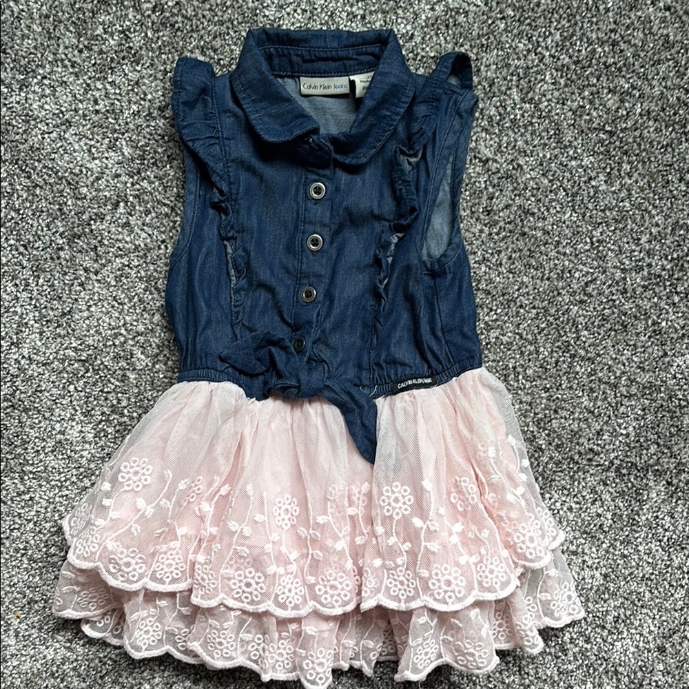 Calvin Klein Jeans Blue and Pink Dress